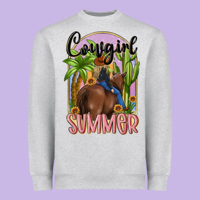 Cowgirl Summer Heavyweight Sweatshirt Designed By Maliassmallbusiness