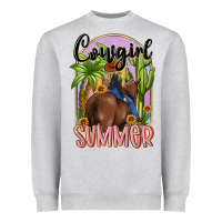 Heather Grey cowgirl summer Heavyweight Sweatshirt - MaliasSmallBusiness