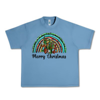 Pebble Blue merry christmas cactus rainbow Urban Heavy Tee - BarkalooDesign
