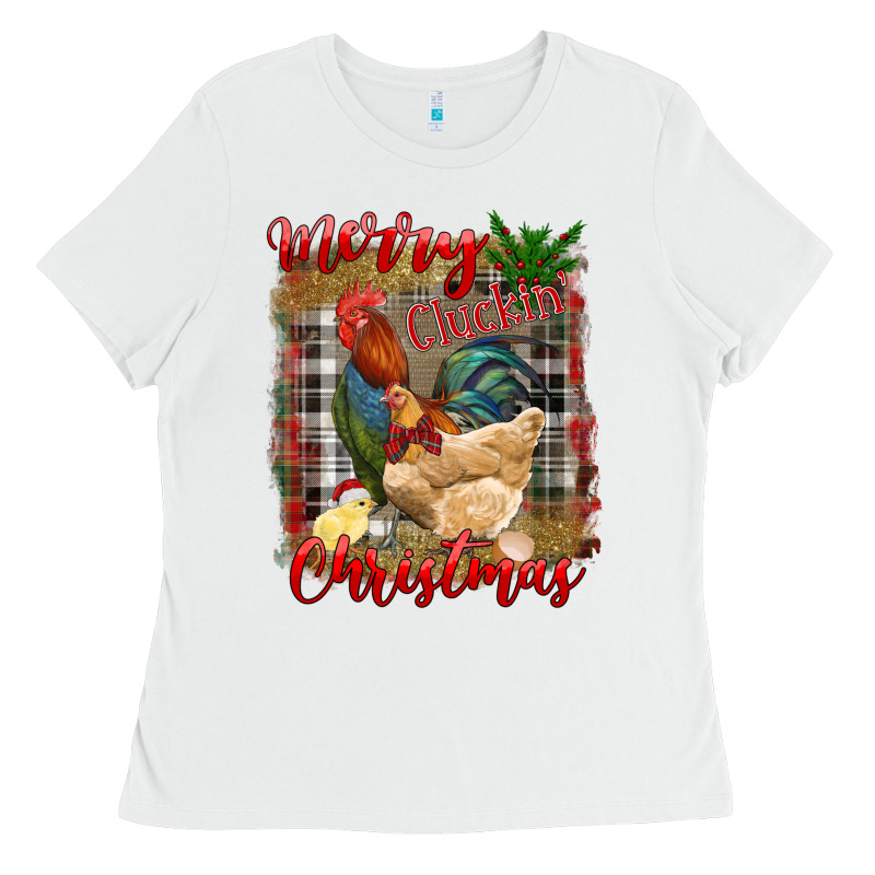 Merry Cluckin' Christmas Ladies Tee by RanaPortraitStore | Teevron