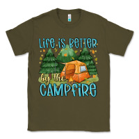 Army Green life is better by the camp fire Classic Tee - MaliasSmallBusiness