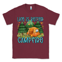 Burgundy life is better by the camp fire Classic Tee - MaliasSmallBusiness