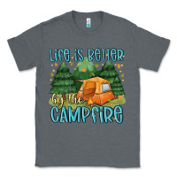 Charcoal Heather life is better by the camp fire Classic Tee - MaliasSmallBusiness