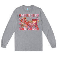 Heather Grey sweet like pan dulce Long Sleeve Tee - MaliasSmallBusiness