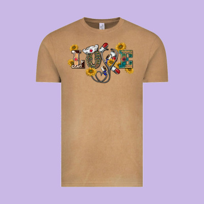 Western Love Nurse Vintage Tee Designed By Barkaloodesign