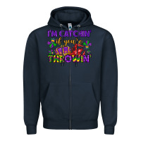 Navy i m catchin if you re throwin Zipper Hoodie - LillyAllenDesigns