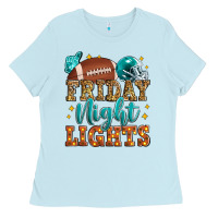 Baby Blue friday night lights american football Ladies Tee - Zillion Design Studio
