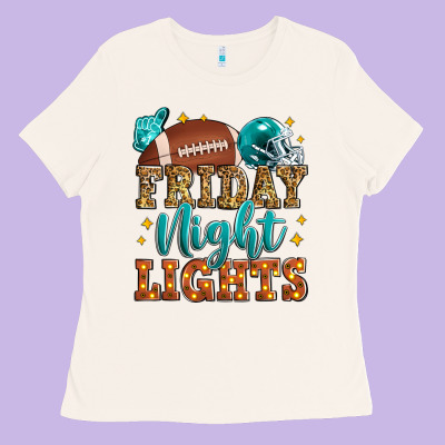 Friday Night Lights American Football Ladies Tee Designed By Zillion Design Studio