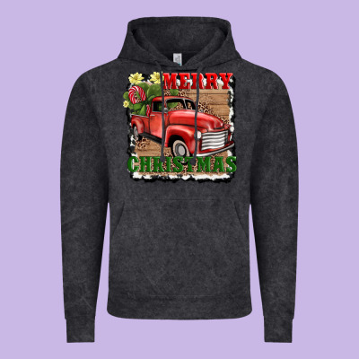 Merry Christmas With Truck Vintage Hoodie Designed By Adodesignshop
