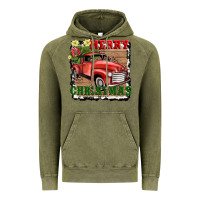 Vintage Olive merry christmas with truck Vintage Hoodie - AdoDesignShop
