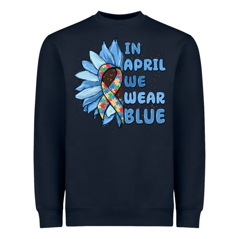 In April We Wear Blue Heavyweight Sweatshirt by MaliasSmallBusiness | Teevron