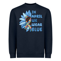 Navy in april we wear blue Heavyweight Sweatshirt - MaliasSmallBusiness