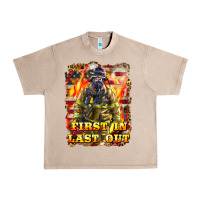 French Oak First In last Out Firefighter Urban Heavy Tee - LillyAllenDesigns