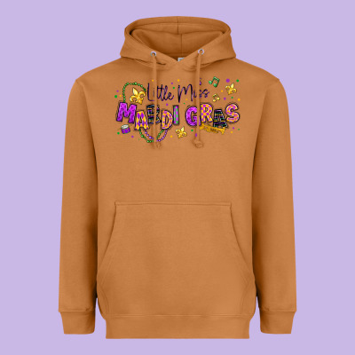 Little Miss Mardi Gras Heavyweight Hoodie Designed By Texasbilliewilder
