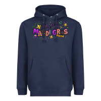 Navy little miss mardi gras Heavyweight Hoodie - texasbilliewilder