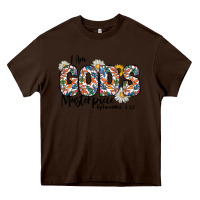 Chocolate Brown I Am Gods Master Piece Ephesians Heavy Core Tee - CowhideDigitalArt