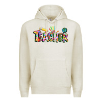 Oatmeal Heather Autism Teacher Premium Hoodie - NancyCooperArtShop