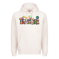 Pale Pink Autism Teacher Premium Hoodie - NancyCooperArtShop