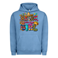 Pigment Pebble Blue Nacho average girl Urban Hoodie - FaDigitalArtStudio