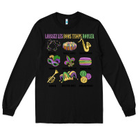 Black laissez les bons temps rouler Long Sleeve Tee - MaliasSmallBusiness