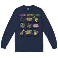 Navy laissez les bons temps rouler Long Sleeve Tee - MaliasSmallBusiness