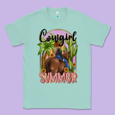 Cowgirl Summer Classic Tee Designed By Maliassmallbusiness