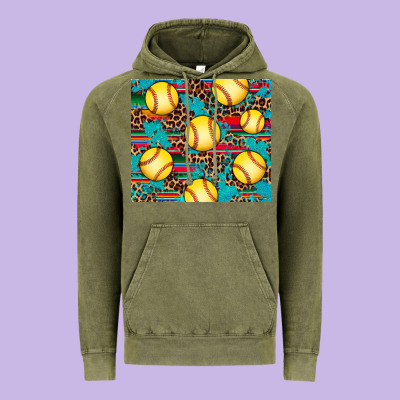 Softball Vintage Hoodie Designed By Artiststas
