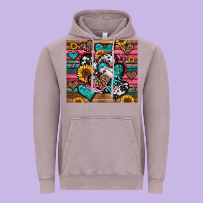 Nurse Hearts Vintage Hoodie Designed By Jasminsmagicworld