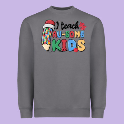 I Teac Au Some Kids Heavyweight Sweatshirt Designed By Maliassmallbusiness