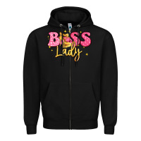 Black boss lady Zipper Hoodie - LillyAllenDesigns
