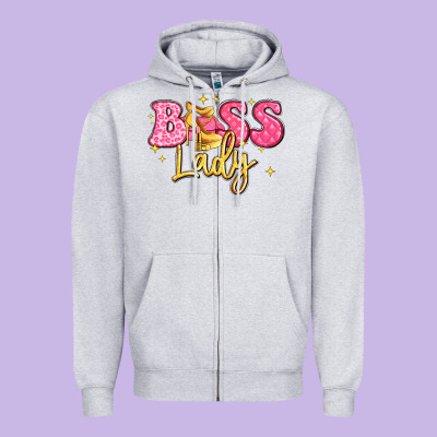 Boss Lady Zipper Hoodie Designed By Lillyallendesigns