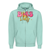 Seafoam boss lady Zipper Hoodie - LillyAllenDesigns