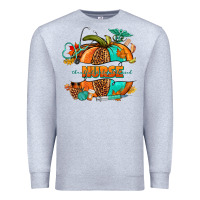 Heather Grey pumpkin nurse Premium Sweatshirt - NancyCooperArtShop