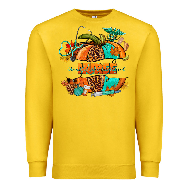 Pumpkin Nurse Premium Sweatshirt by NancyCooperArtShop | Teevron