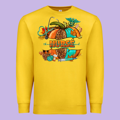 Pumpkin Nurse Premium Sweatshirt Designed By Nancycooperartshop
