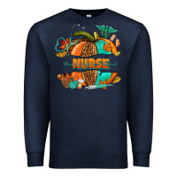 Navy pumpkin nurse Premium Sweatshirt - NancyCooperArtShop