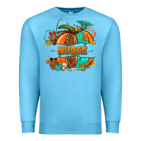 Ocean Blue pumpkin nurse Premium Sweatshirt - NancyCooperArtShop