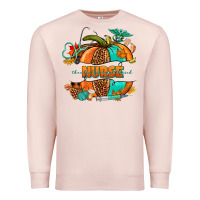 Pale Pink pumpkin nurse Premium Sweatshirt - NancyCooperArtShop