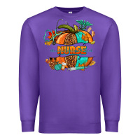 Purple pumpkin nurse Premium Sweatshirt - NancyCooperArtShop