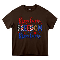 Chocolate Brown Freedom freedom freedom Heavy Core Tee - Neo Western