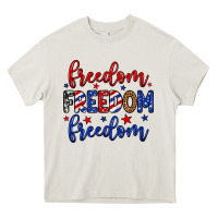 Cream Freedom freedom freedom Heavy Core Tee - Neo Western