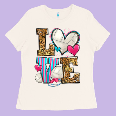 Love Volleyball Ladies Tee Designed By Zillion Design Studio