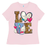 Bubblegum Pink love volleyball Ladies Tee - Zillion Design Studio