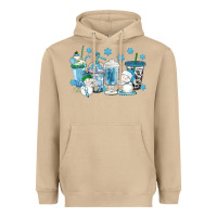 Mushroom winter snowman coffee cups Heavyweight Hoodie - texasbilliewilder