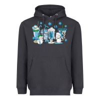 Smoke winter snowman coffee cups Heavyweight Hoodie - texasbilliewilder