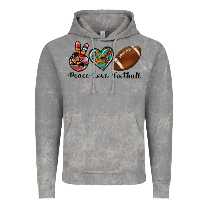 Peace Love Football Vintage Hoodie by Artiststas | Teevron