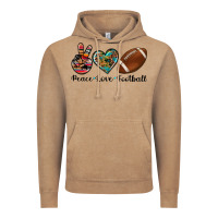 Vintage Coffee peace love football Vintage Hoodie - Artiststas