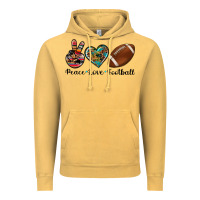 Vintage Mustard peace love football Vintage Hoodie - Artiststas