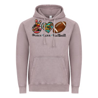 Vintage Zinc peace love football Vintage Hoodie - Artiststas