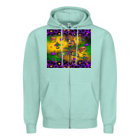 Seafoam mardi gras street lights Zipper Hoodie - LillyAllenDesigns